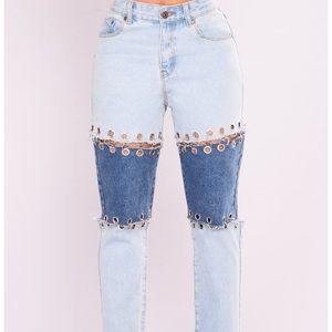 Bastille grommet boyfriend jeans